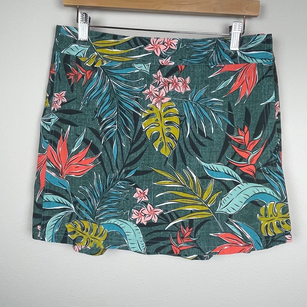 RipSkirt Hawaii Wrap Skirt Size‎ M Bali Jungle Print Length 1 Beach Travel